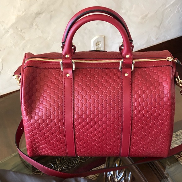 NWT Gucci embossed leather Boston handbag - Picture 5 of 7